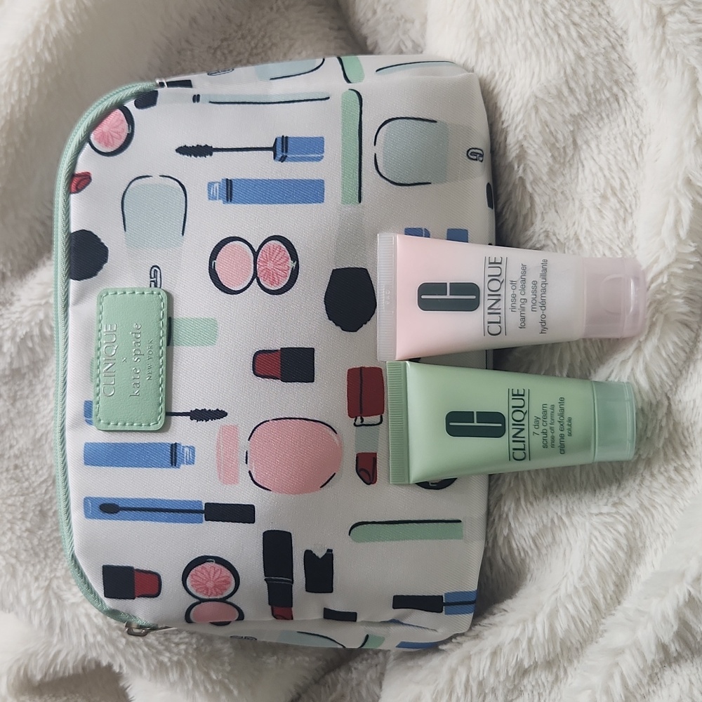 Clinique x Kate Spade Cosmetic Bag Set NWOT